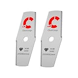 草刈り機 替え刃 2枚刃、255mm ギザギザ刃 草刈り機の刃 刈払い機 刃 シュレッダーブレード 2個 シュレッダーブレード かりばらい機刃