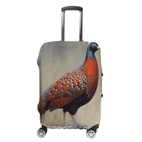 Red Pheasant Luggage Cover, Washable Elastic Suitcase Cover Protector Fit 18-32 Inch Luggage