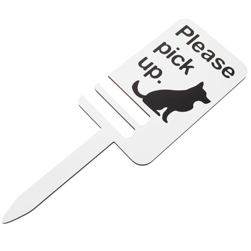 HYTROVE Witterungsbeständiges No Pooping Dog Sign mit Erdspieß Praktische Gartendeko und Höflicher Hundekot Hinweis für Innen Außenbereiche Einfache Montage Umweltfreundliche