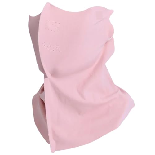EFzkrtvm Mascarilla de verano transpirable que, 2 uds máscara de seda hielo cuello cara ajustable transpirable verano ciclismo Multicolor(Pink)