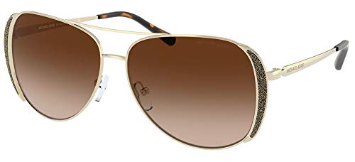 Michael Kors MK1082-101413 Sunglasses CHELSEA GLAM LIGHT GOLD w/SMOKE GRADIENT 58mm