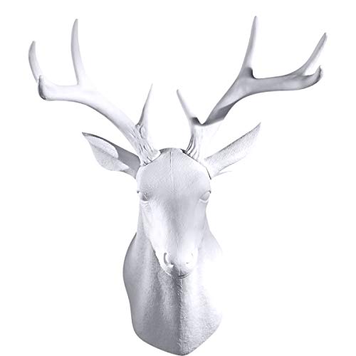 Notakia White Deer Head Wall Decor – Faux Taxidermy