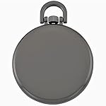 Gotham Men's Gunmetal Ultra Thin Railroad Open Face Quartz Pocket Watch # GWC15026B - Image 4