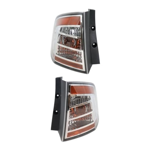LAAKYYGS Left Driver and Right Passenger Side Tail Light Bulb Clear & Red Lens W/Bulb Tail Lamp for Ford for Edge SE/SEL 07-10 & Limited 08-10