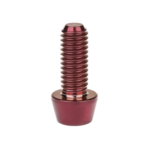 Image of Titanium Ti Bolt M5x9 16 18 20 25 30 35 40 45 50 55 60mm Tapered Head Screws Pack of 4 (M5x16mm, Burgundy)