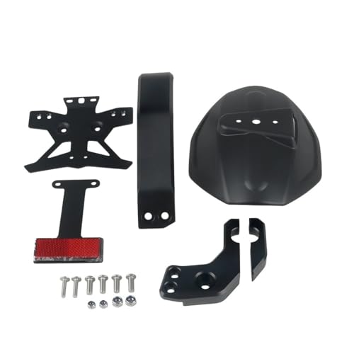 Garde-boue moto ADV 350 : protégez votre dos et fixez votre plaque avec LED noire