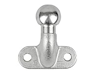 LAS 10639 Anhänger-Kupplungskugel, Anhänger Kugelkopf, mit Flansch, abgewinkelt, bis 3500 kg, silber