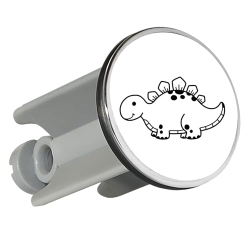 Huuraa Waschbeckenstöpsel Stegosaurus Dinosaurier Geschenk 4cm für Waschbecken Abflussstopfen Stegosaurus Geschenkidee