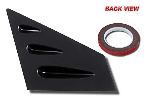 HYPERSPEED ABS Side Window Louvers Air Vent Scoop Shades Cover Blinds 2PCS Compatible with Subaru WRX STI 4-DR 2015 2016 2017 2018 2019 2020 2021, Car Mods Accessories Replacement Parts (Matte Black)