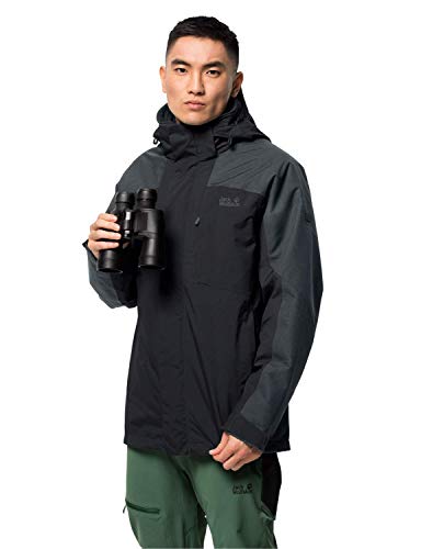 Jack Wolfskin Herren VIKING SKY MEN wasserdichte Doppeljacke, black, M