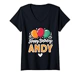 Photo Gallery donna buon compleanno dicendo andy maglietta con collo a v Photo Gallery donna buon compleanno dicendo andy maglietta con collo a v