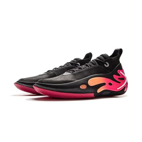 Image of LI-NING Way of Wade 11 Men Basketball Shoes Lining Anti-Slip Professional Shock Absorption Sneakers Sports Shoes Black Gradient Purple US 9.5