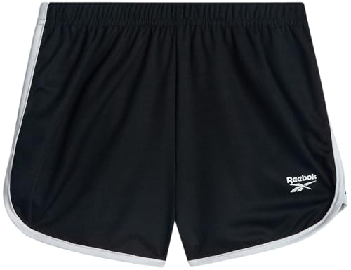 Reebok Girls Athletic Shorts - Active Performance Lightweight Mesh Dolphin Shorts for Running Dancing Workout Soccer Gym