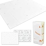 ベビーマット 【日本メーカー製安全検査済 保育士監修】fungoo® ベビープレイマット 赤ちゃん 折りたたみ 防音 防水 安全素材 遊べる 両面使用可 滑り止め (200x180x2cm, パターン5：クラウン（グレー）×道路（グレー）)