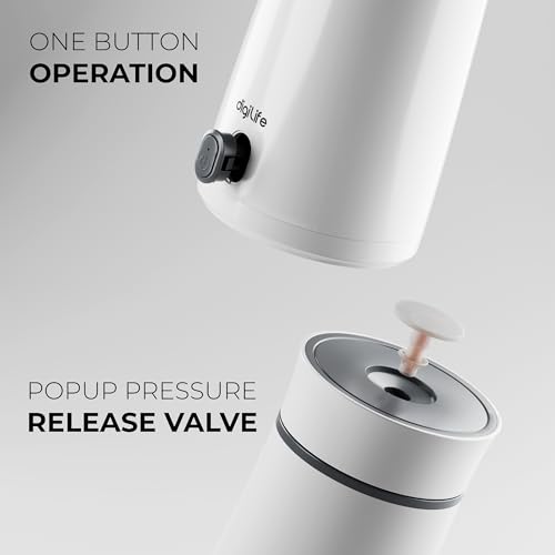 Image of RAPIDBOIL Portable Travel Kettle | 400ml Mini Electric Kettle | 300W Lightweight Electric Bottle for Tea and Coffee | Ideal for Travel, Office and Home (White)