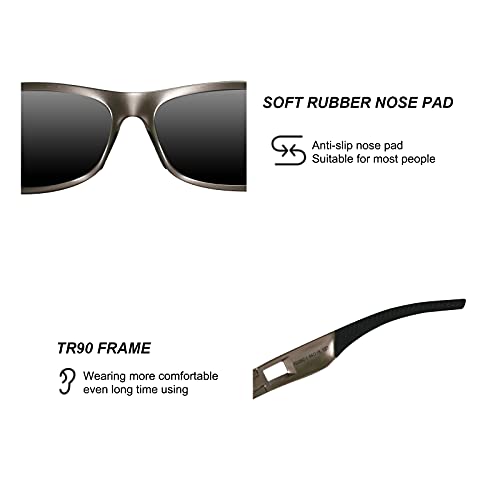 Funní Día Outdoor sportbril, gepolariseerde lens met TR90 frame sportzonnebril voor unisex volwassenen - Image 5