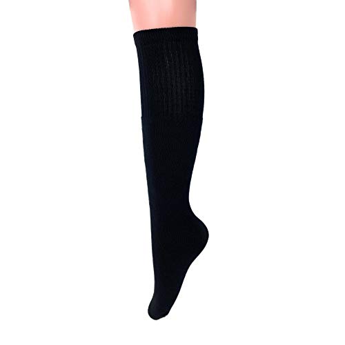 AWS/American Made Black Tube Socks for Men Cotton Sport Socks 6 Pairs 9-152