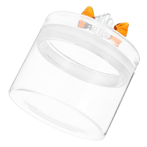 Cabilock Creative Glass Candy Jar with Lid Stylish Storage Container for Snacks and Nuts Space Saving Design for Kitchen Organization Candy Dish for Home Office Use