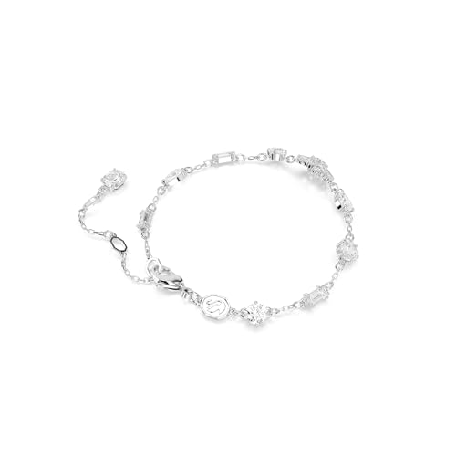 Swarovski Idyllia Bracelet, Mixed Cuts, Snowflake, Clear, Rhodium Finished4