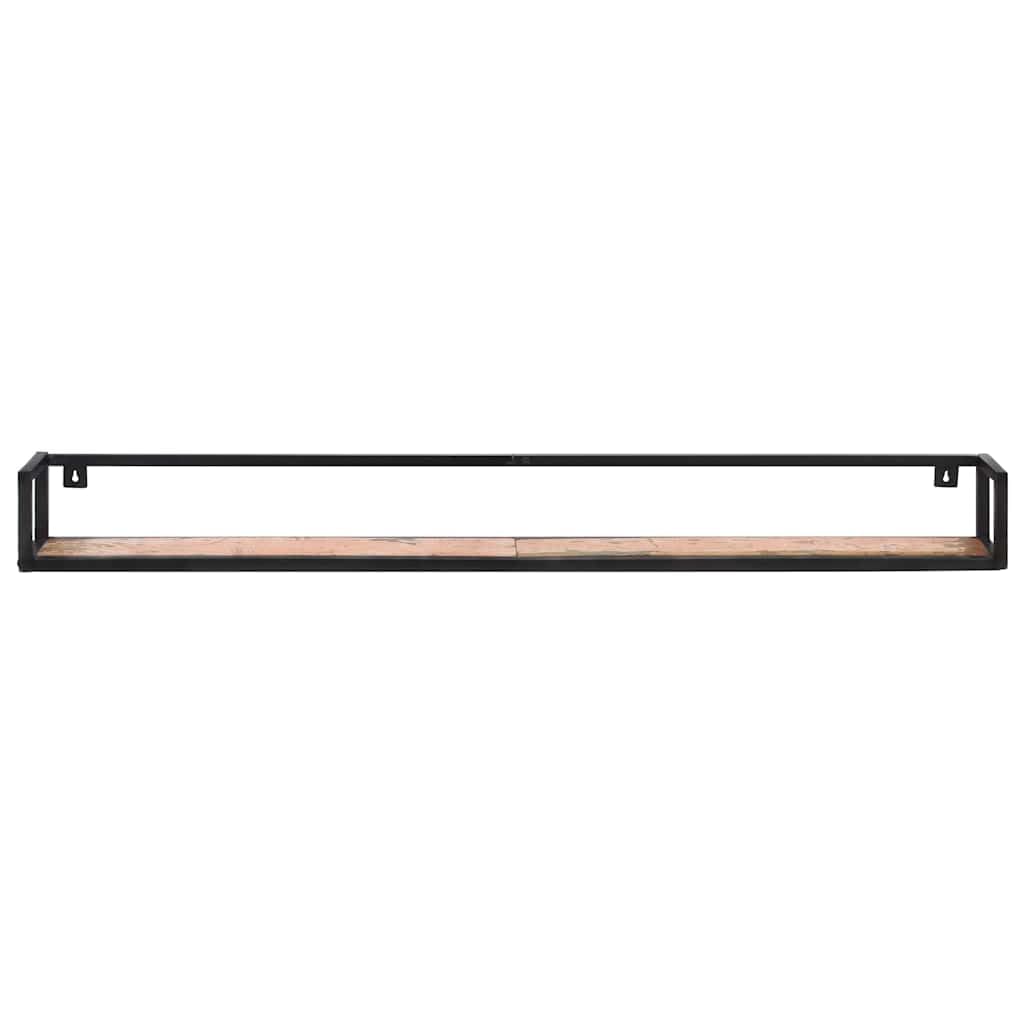 Wandregal 2er Set 160 cm Altholz Massiv Eisen