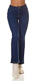 Casual Jeans aus verwaschenem Baumwoll-Stretch in angesagter Highwaist-Form