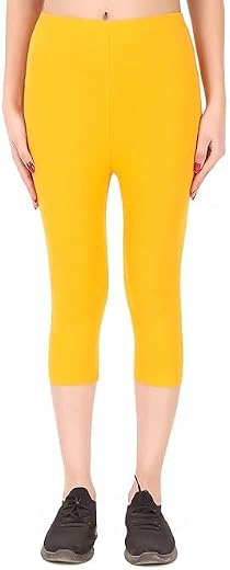 DIAZ Women Solid Premium Cotton Capri | Mid-Waist | Fashionwear