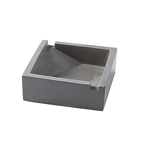Panduo Aschenbecher Quadratisch, Zementaschenbecher für Zigaretten, Winddichter Aschenbecher für den Außen- und Innenbereich, Vintage-Aschenbecher für die Dekoration des Home-Office, Bar, Café, Hotel