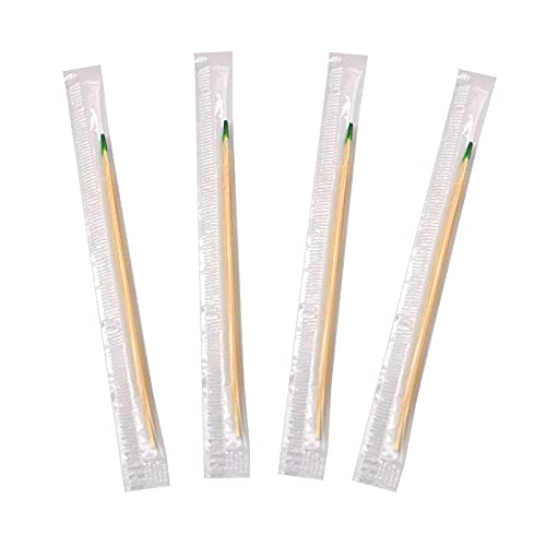 BLUE TOP Wood Bamboo Mint Individually Cello Wrapped Toothpicks 2.5 Inch Pack 1000,High Class Food Picks with flavor,Bamboo Mint Toothpicks for Appetizers,Cocktails,Fruits,Olive,BBQ picks.