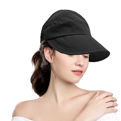 Sombrero de ala ancha – Protección UV ajustable para mujer, sombrero de visera solar, ropa de camping y accesorios para golf, correr, jardín, día festivo, natación, senderismo, viajes, béisbol, color
