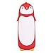 Penguin termos próżniowy ze stali nierdzewnej, śliczne butelki na wodę termiczną pingwina, 300 ML przenośna śliczna szklana butelka na wodę pingwina kubek dwuwarstwowy kubek podróżny(red)