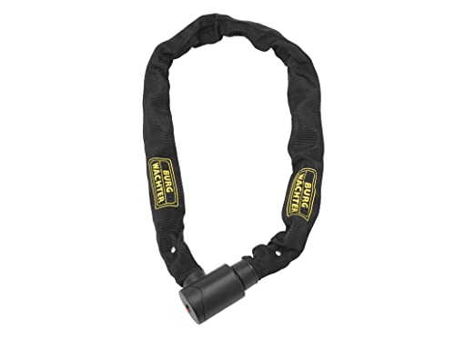 Burg Wächter Vierkantkette, Fahrradschloss mit Schlüssel, Kette für Fahrrad, Motorrad, E-Scooter...