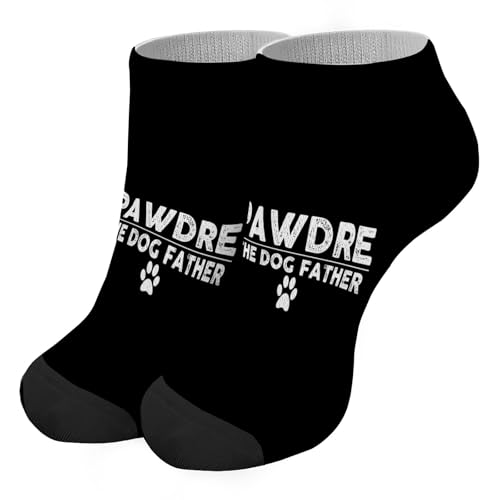 PAWDRES The Dog Father Dog Dad Fathers Day Christmas Ankle Socks Athletic Sock Youth Short Sock KawaiiSocks2