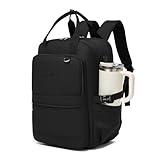 Kono Mochila para Portátil 15,6 Pulgadas Mujer, Gran Capacidad, Impermeable con Bolsillo para Botella, Ideal para Trabajo, Universidad, Viajes(Negro)