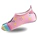 PTHTECHUS Kinder Strandschuhe, Aqua Schuhe Badeschuhe, Aquaschuhe für Jungen Mädchen Kinder Schwimmschuhe Wasserschuhe, Barfussschuhe, Schnell Trocknend Schuhe Beach Pool Surfen Yoga,Rosa,26/27