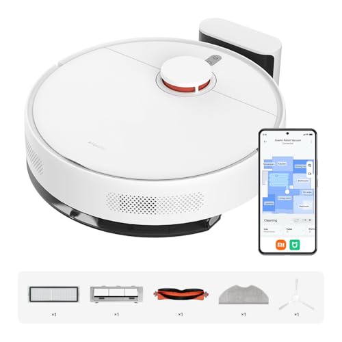 XIAOMI Robot Vacuum S40C, Aspirapolvere e Lavapavimenti 2-in-1, Potenza di Aspirazione 5000Pa, Navigazione Intelligente LDS, Ricarica Automatica, Ideale per Tappeti a Pelo Corto e Pavimenti Duri