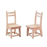 Mini meubles : chaise en bois de couleur unie pour de jolis accessoires de peinture.