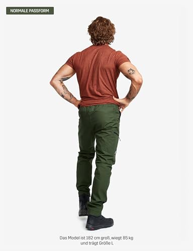 RevolutionRace Outdoor Basic Pants für Herren, Wanderhose für viele Outdoor-Aktivitäten, Forest Green, L