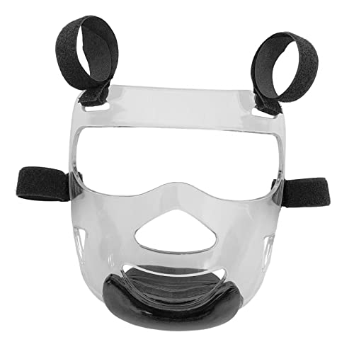 Yiju Taekwondo Mask Clear Face Guard Taekwondo Face Shield Protector Boxing Headgear Mask Head Cover Taekwondo Face Mask, Kids 18.8cmx17cm