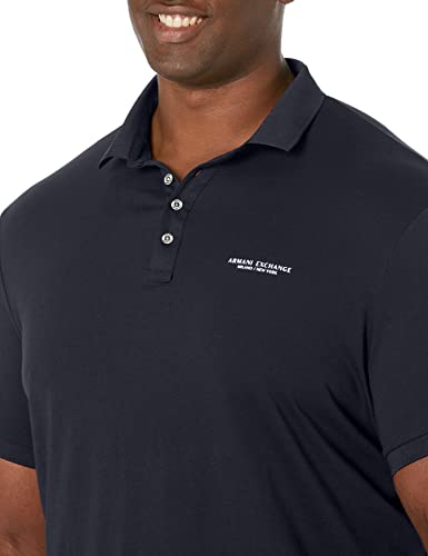 Armani Exchange Men's Short Sleeve Contrast Logo Jersey Polo3