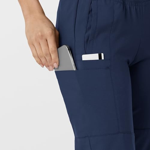 WINK W123 Women's Comfort Waist Cargo Jogger Scrub Pant with 8 Pockets , Navy, Large by WINK - Used condition - Image 3