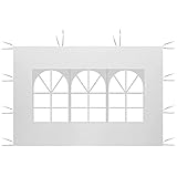 Seitenteile Pavillon, Pavillons Seitenwand, 3 x 2 m Pavillon Seitenteile, Wasserdicht, 210D-Oxford-Stoff, Gartenschirm, Shelter Sichtschutz, Pavillon Seitenteile Fenster(römisches Fenster) One Side