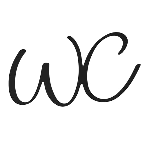 Negro Carteles para Puertas de WC, Letreros para WC para Hombres y Mujeres, Decoración de WC Cartel para Aseos para Interiores y Exteriores