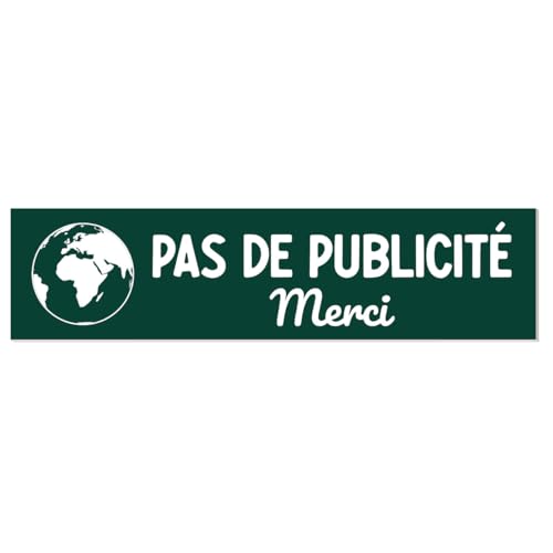 Plaque Stop Pub en Acrylique pour Boîte aux Lettres, 100 x 25 mm, Vert