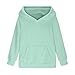 Lastesso girls fashion Toddler Girl Clothes Ultra Soft Sherpa Coat Fleece Hoody Warm Winter Outwear Fuzzy Pullover Sweatshirt with Pockets Mint Green 160