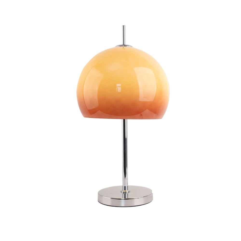 Lampada in vetro Bauhaus, luce notturna ambientale sul comodino | Design Bauhaus, paralume in vetro, metà secolo, controllo della linea, luce ambientale(Yellow)