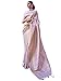 AKHILAM Women's Block Prints Banarasi Silk Tassels and Latkans Saree With Unstitched Blouse Piece (Purple_KMBHG238005)