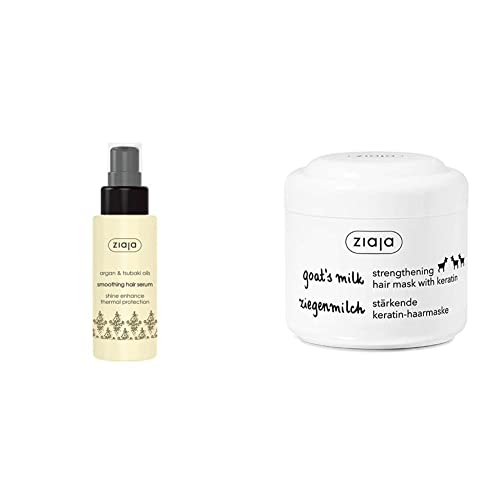 Ziaja Argán Serum Capilar Suavizante 50 ml (ZAG15295) & Leche De Cabra Mascarilla Para El Cabello 200Ml 236 gr