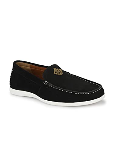 Image of ALBERTO TORRESI Stylish Suede Leather Loafers for Men - Comfortable for Casual Wear, Durable and Lightweight Men's Footwear for Summer