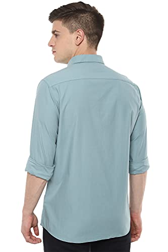 Image of Van Heusen Men's Cotton Slim Fit Solid Casual Shirt