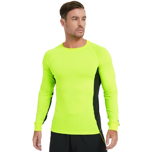 ProtectX 2 Pack Men's Long Sleeve Sun Protection Shirts, Quick Dry UPF 50+ UV Shirts, Lightweight Athletic Shirt for Workout